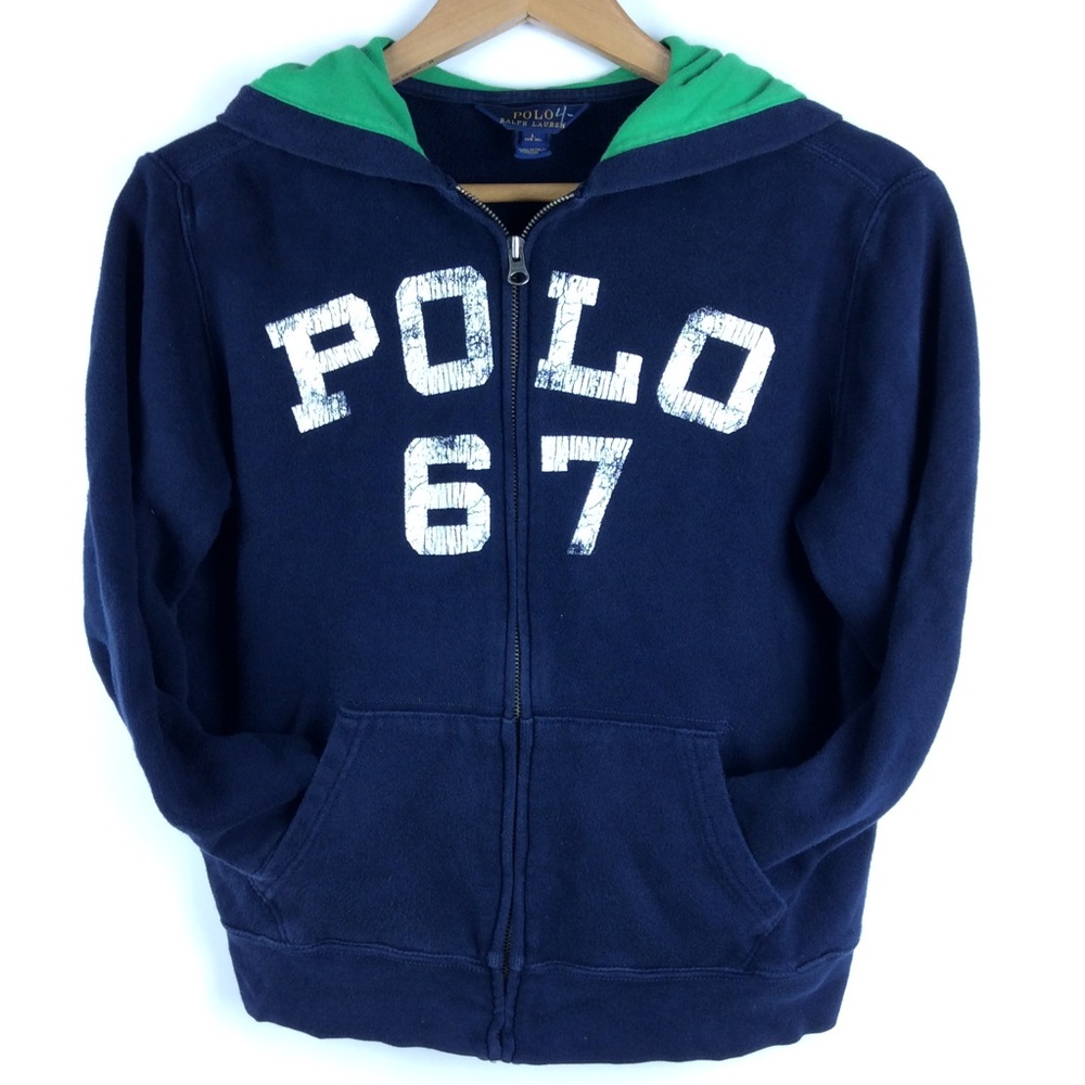 Boys Polo by Ralph Lauren Navy Blue Hoodie